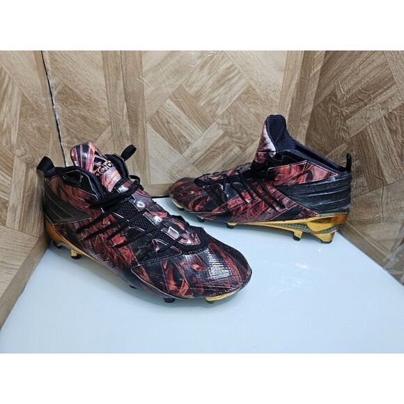 Adidas Men's Freak X Kevlar Mid Football  Cleats Red Size 12.5.  089 - Picture 1 of 11